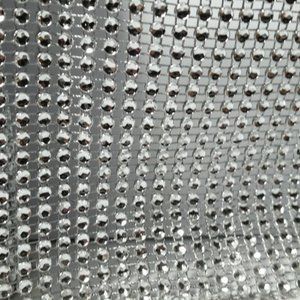 Silver Rhinestone Mesh Ribbon 3 Rolls